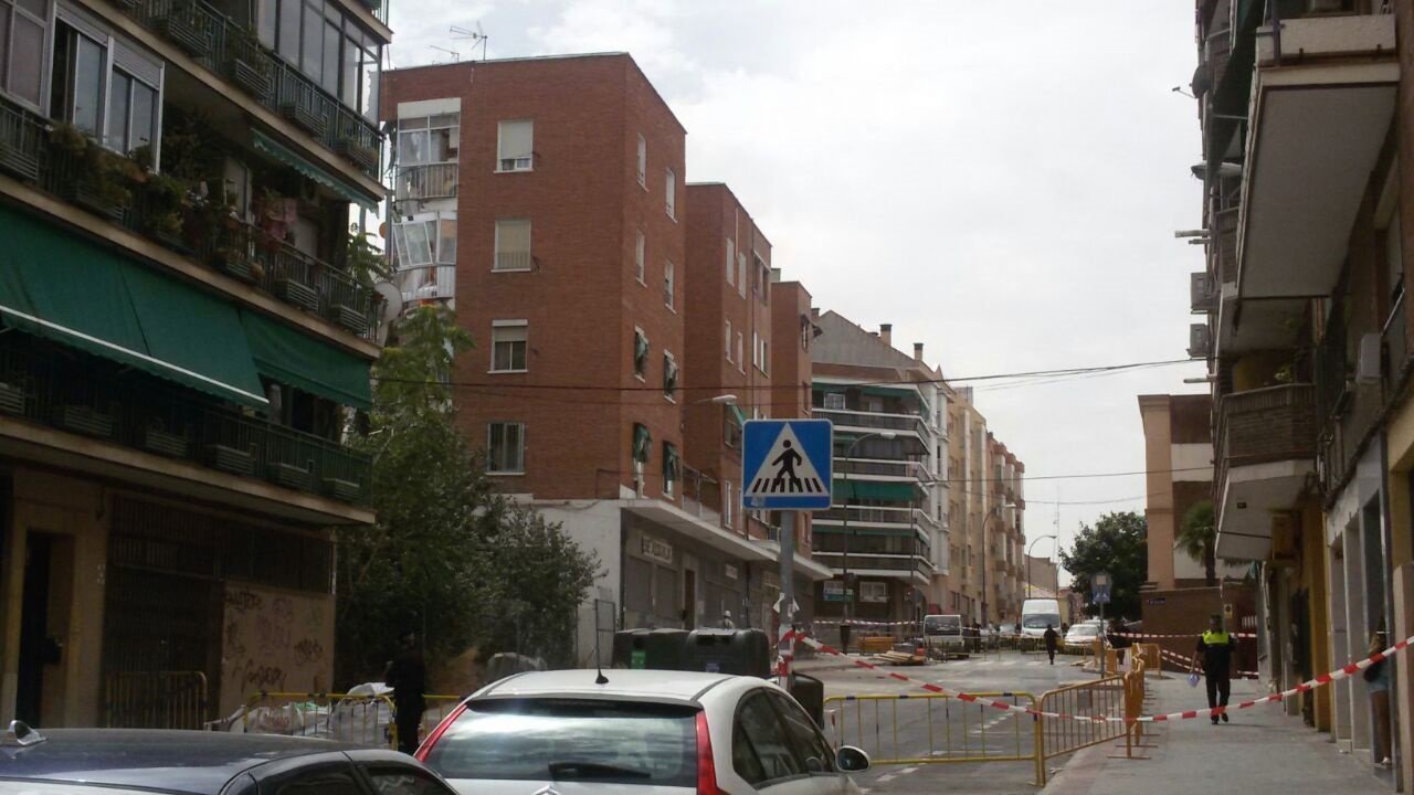 Edificio desplomado en Carabanchel