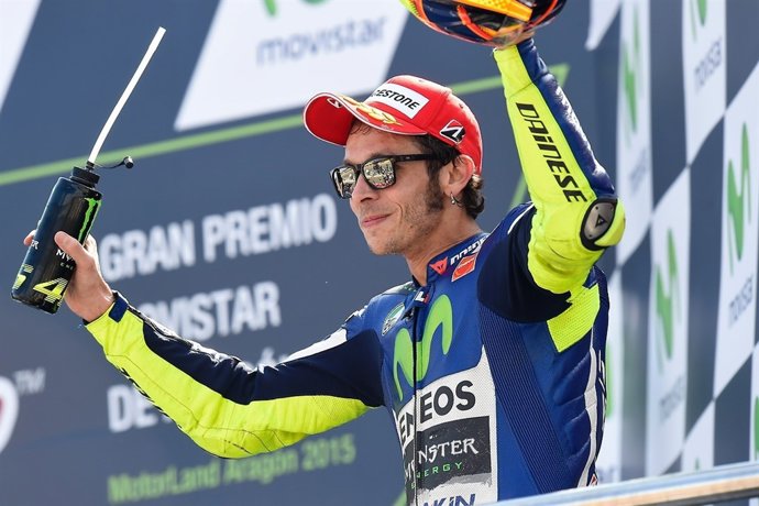 GP Áragon, Valentino Rossi, podium 