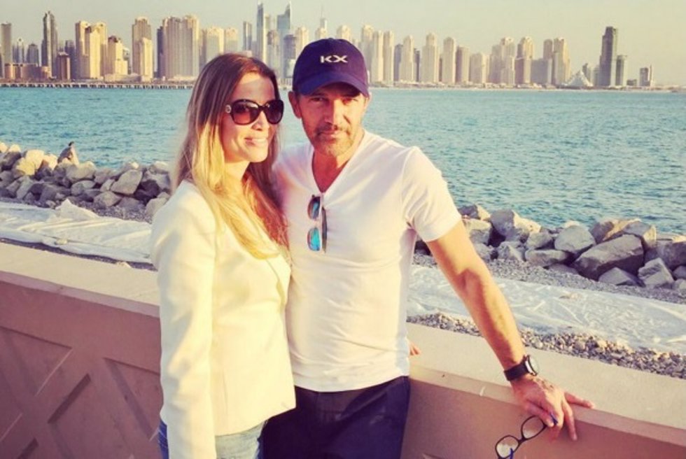 Nicole Kimpell y Antonio Banderas en Dubai