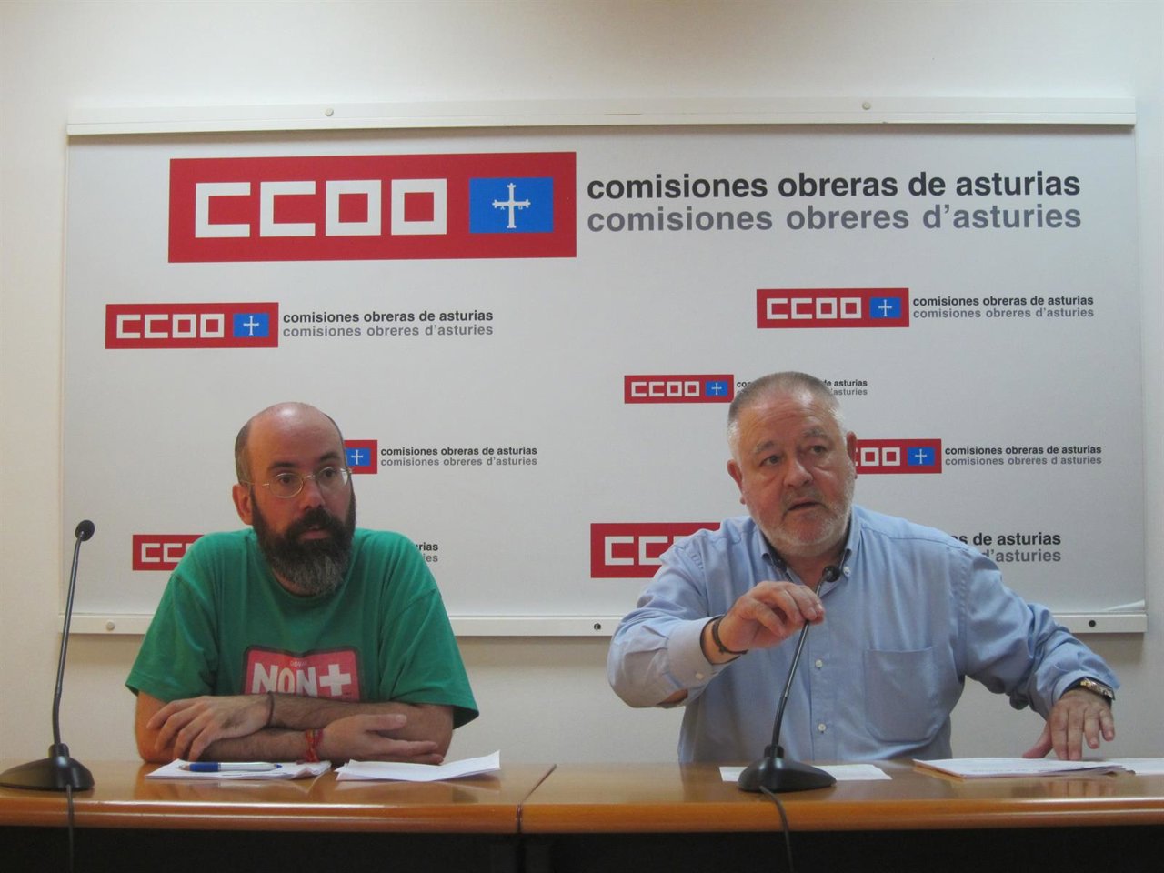 Adrián Redondo y Antonio Pino (CCOO)