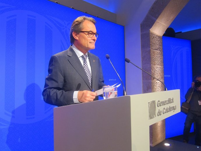 El presidente de la Generalitat en funciones, Artur Mas
