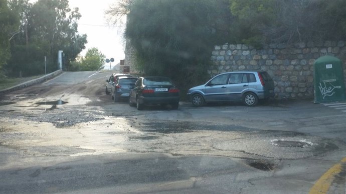 Zona afectada por la lluvia en la costa de Granada