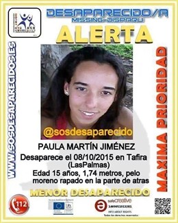 Joven desaparecida en Las Palmas de Gran Canaria
