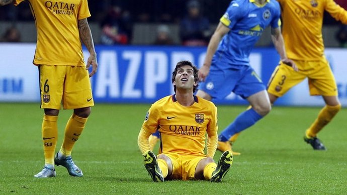 Sergi Roberto se lesiona en el Bate Borisov - Barcelona