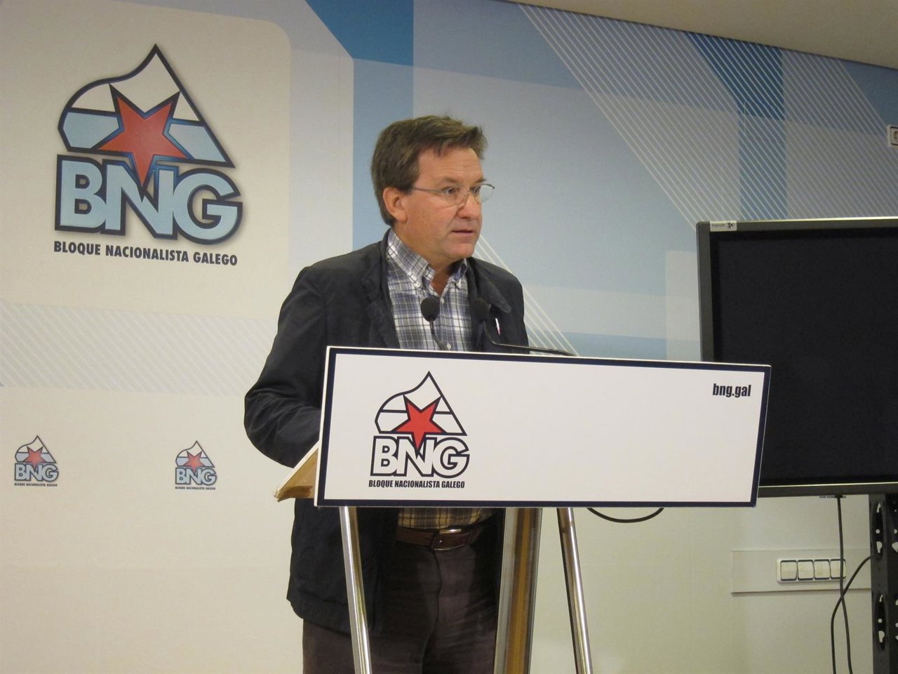 Xavier Vence, portavoz nacional del BNG, en rueda de prensa