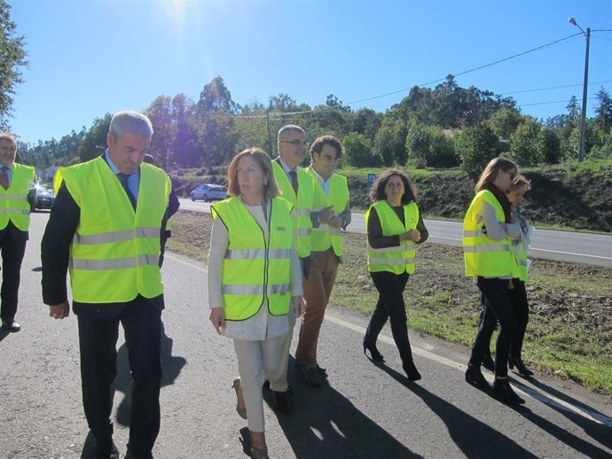 La ministra de Fomento, este miércoles en Santiago
