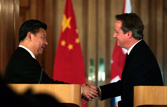 Xi Jinping y David Cameron