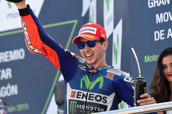 GP Áragon, Jorge Lorenzo,podium 