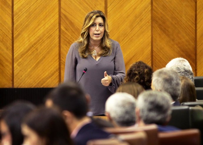 Susana Díaz en la sesión de control al gobierno