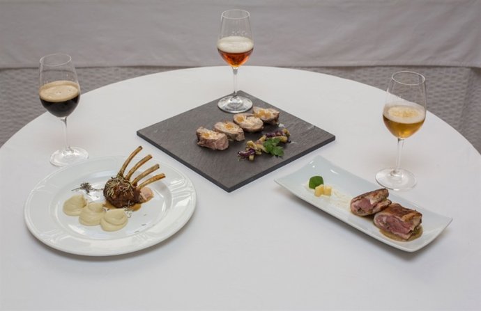 Platos elaborados por los alumnos de la Escuela de Hostelería de Granada.