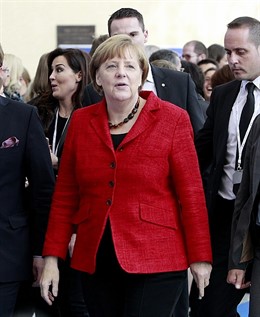 Angela Merkel en el Congreso del Partido Popular Europeo