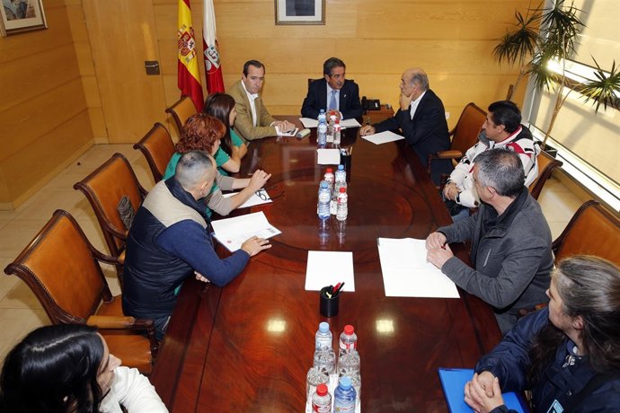 El presidente en la reunión