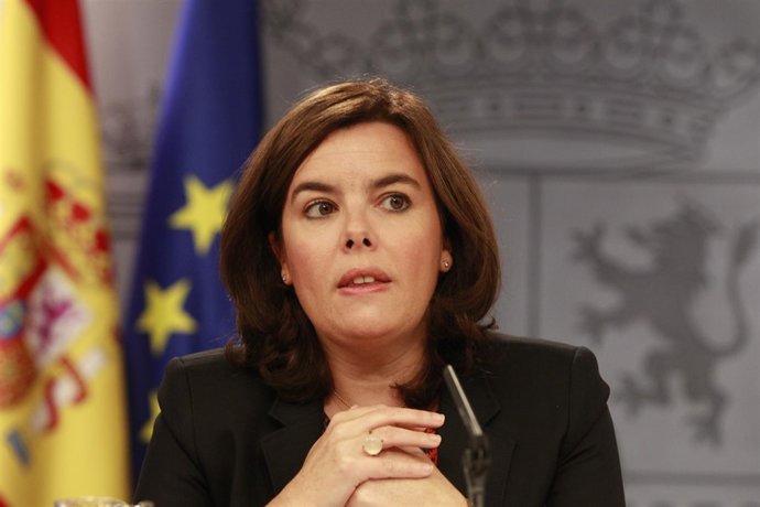 Soraya Sáenz de Santamaría tras el Consejo de Ministros