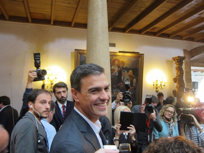 Pedro Sánchez, secretario general del PSOE, en OViedo