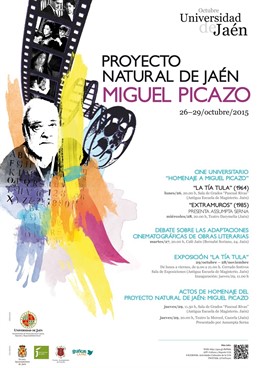 Cartel de homenaje en la UJA al cineasta Miguel Picazo