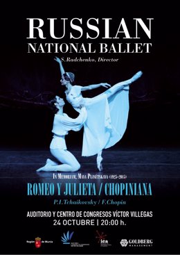 Cartel de la actuación del Ballet Nacional Ruso