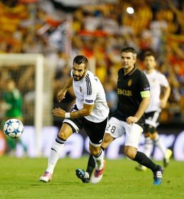 Valencia Cf vs AS Monaco, Negredo 