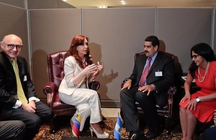 Cristina Fernández y Nicolás Maduro