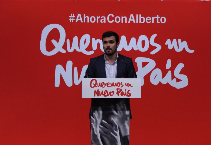 Alberto Garzón en la presentación de su candidatura