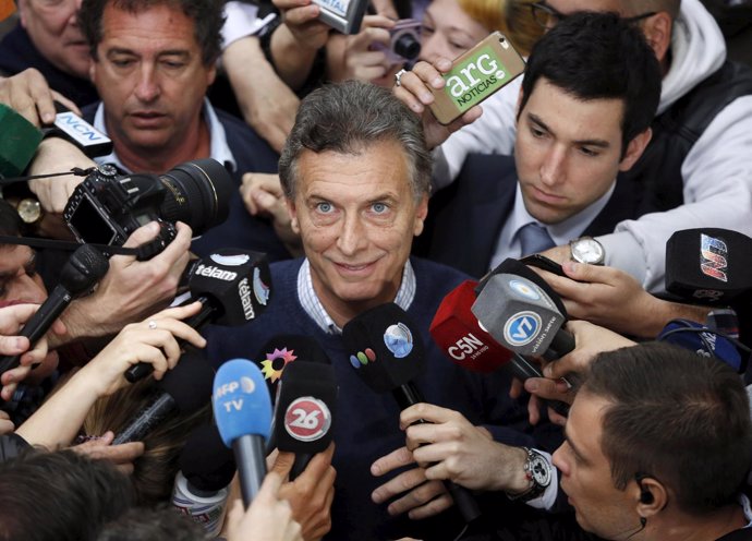 El candidato presidencial opositor argentino Mauricio Macri