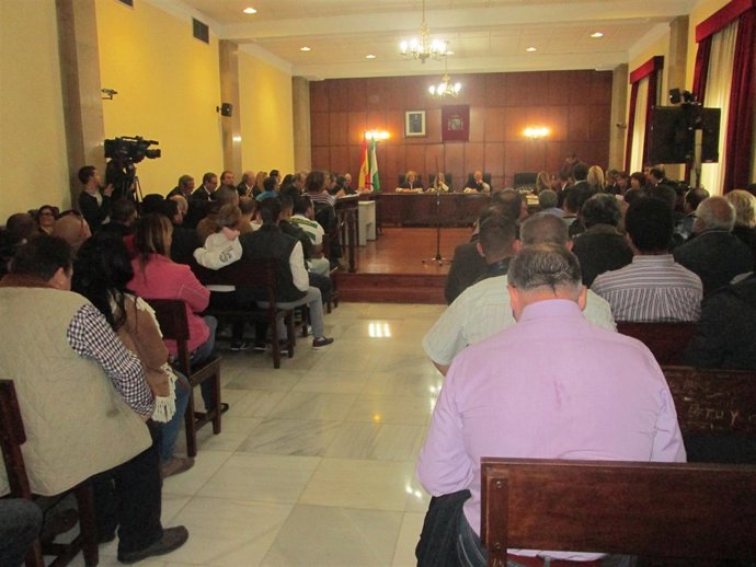 La sala de vistas de la Audiencia en el juicio