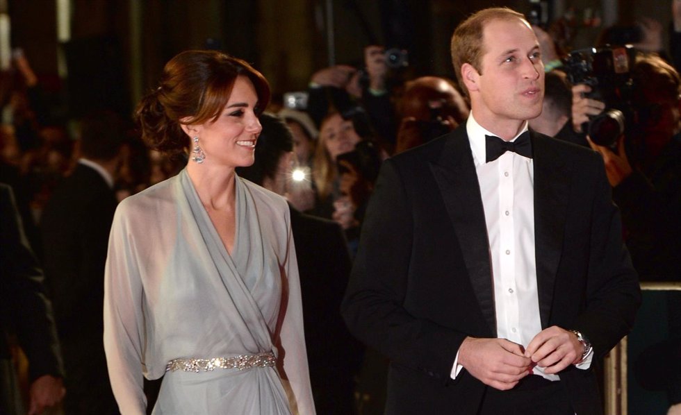 The Duke and Duchess of Cambridge attending the World Premiere of Spectre, held 