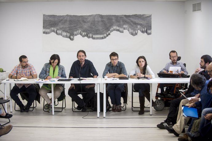 Bescansa, Iglesias, Errejón y otros dirigentes de Podemos