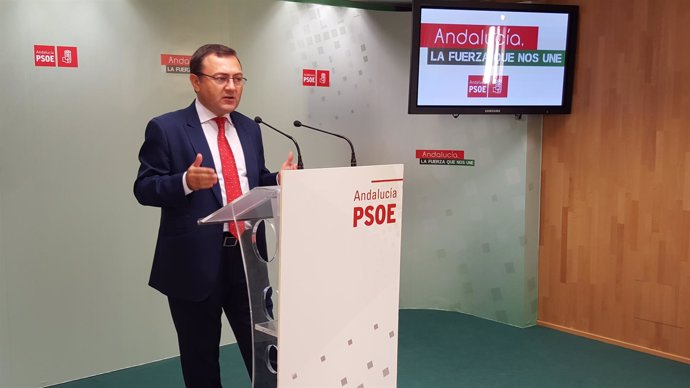El coordinador de la Interparlamentaria del PSOE-A, Miguel Ángel Heredia.