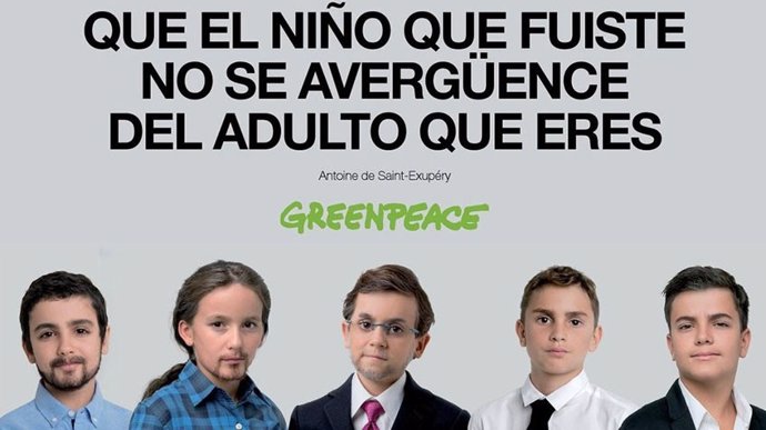 Campaña de Greenpeace con candidatos a la presidencia del Gobierno para el 20D