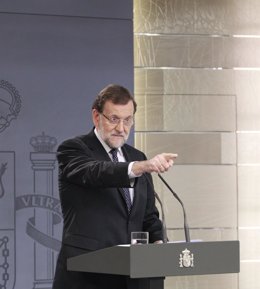 Mariano Rajoy comparece en Moncloa por el proceso soberanista catalán