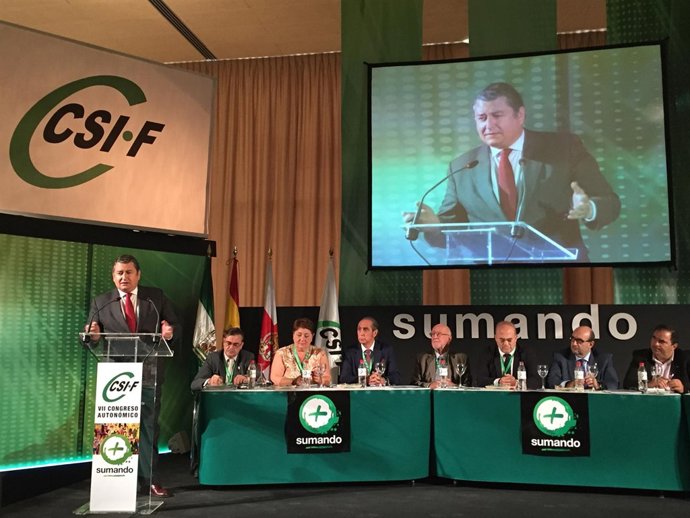 Sanz interviene en el congreso del sindicato CSIF