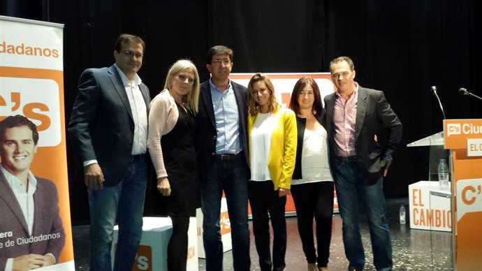 Marín, junto a los cinco primeros candidatos al Congreso pr Sevilla