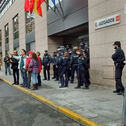 Entrada de Asenjo a los Juzgados de Fuenlabrada
