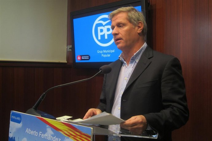 El líder del PP en el Ayuntamiento de Barcelona, Alberto Fernández