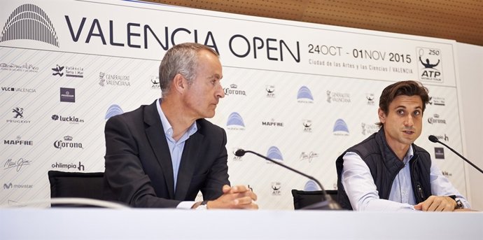 David Ferrer y  David Serrahima, director ejecutivo del Torneo de Valencia