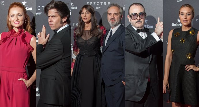 Los  'james Bond' y las 'chicas Bond' españolas en la premiere de Spectre