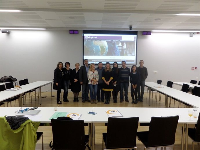 Resonsables de la Diputación de Ávila en Bruselas. 