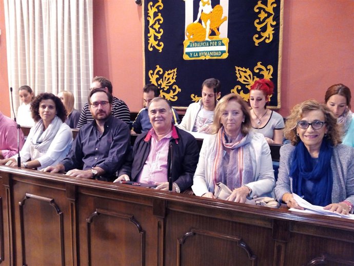 El Grupo Municipal Popular de Alcalá de Guadaíra durante el Pleno.