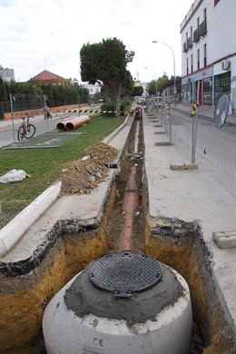 Obras del Consorcio del Huesna en Los Palacios y Villafranca