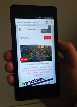 Web de Ingurande en móvil