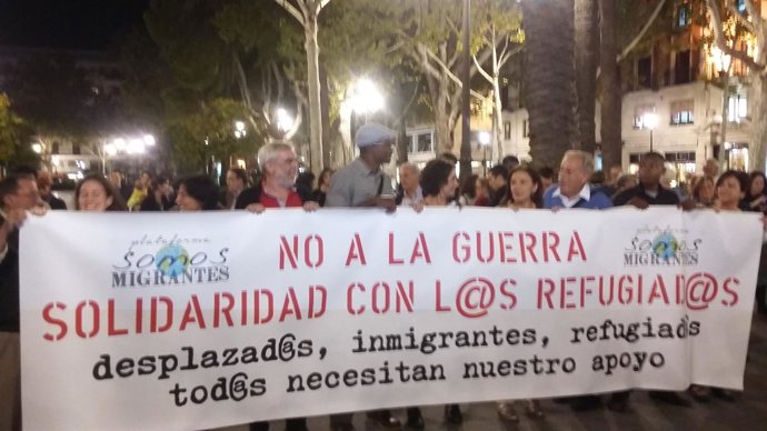 Concentración en apoyo a los refugiados 