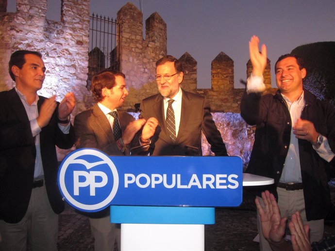 Juanma Moreno, Mariano Rajoy, Fernando Priego y José Antonio Nieto