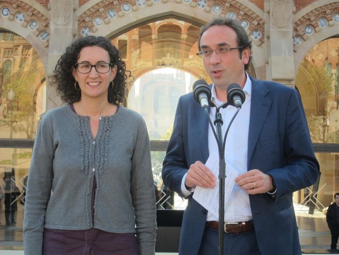 Marta Rovira (ERC) Josep Rull (CDC)