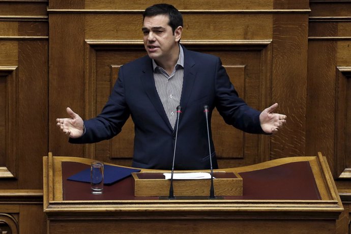 El primer ministro griego, Alexis Tsipras, en el Parlamento