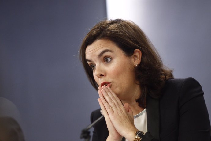 Soraya Sáenz de Santamaría tras el Consejo de Ministros