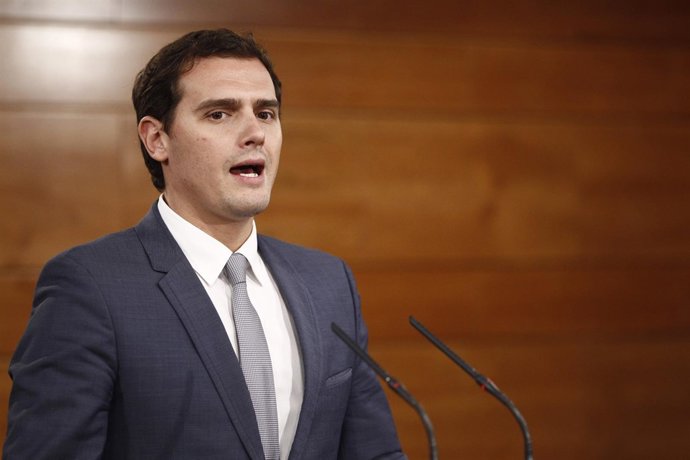 Albert Rivera en la Moncloa tras reunirse con Rajoy