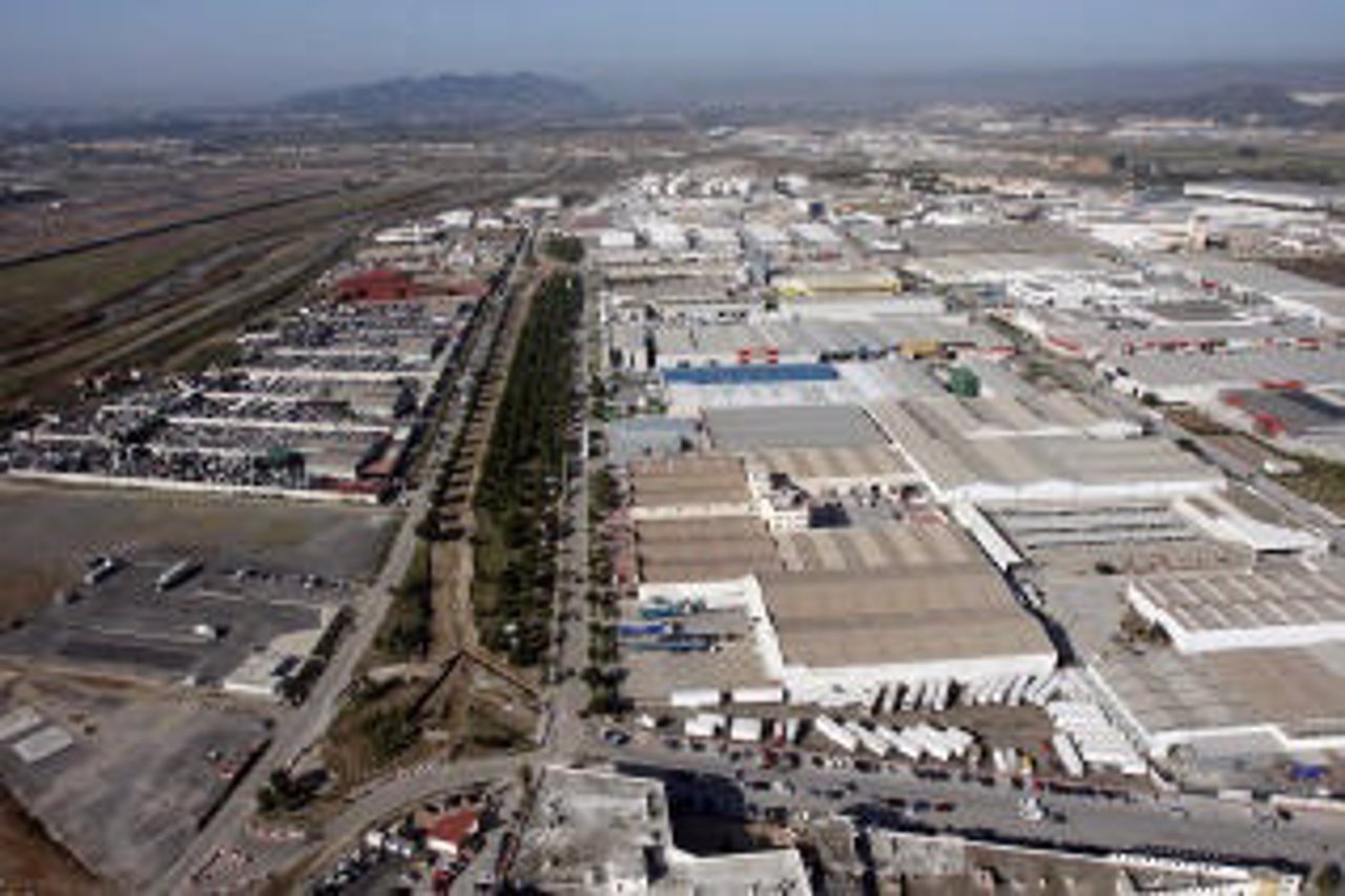 Vista del polígono industrial Villa Rosa de Málaga
