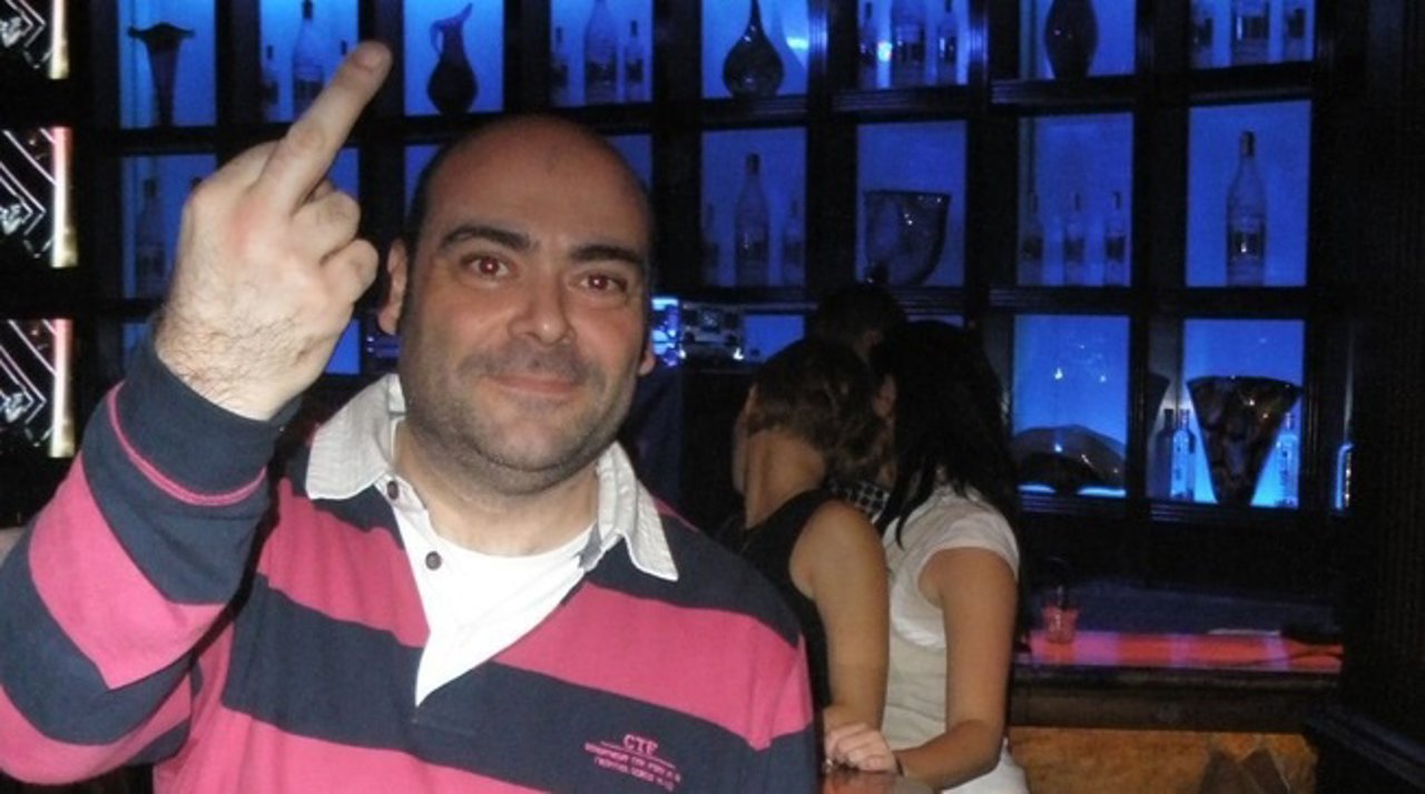 Fotografía de Caunedo, durante el viaje a Florida. 