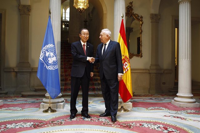 José Manuel García Margallo recibe a Ban Ki-Moon
