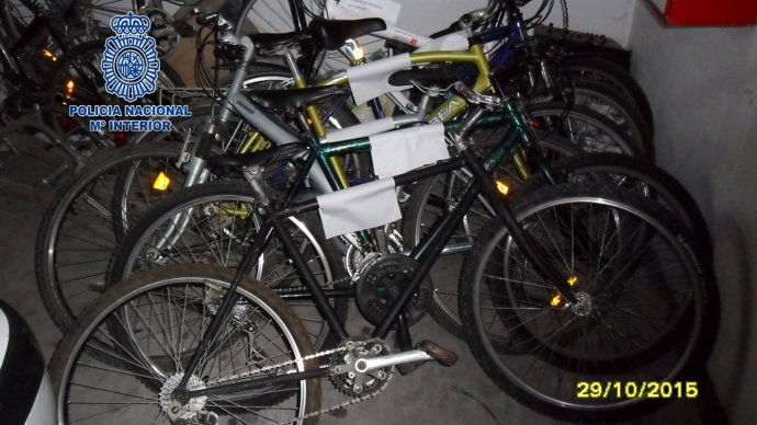Imagen de algunas de las bicicletas sustraídas